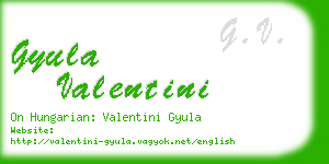 gyula valentini business card